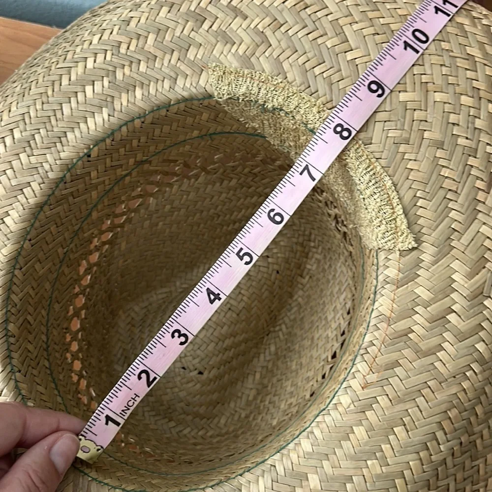 Rare Disneyland Paris Buffalo Bills Wild West Show Straw Cowboy Hat Green.